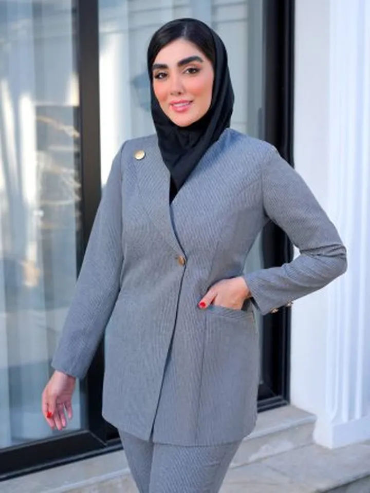 مانتو شلوار اداری مدل تک دکمه  شیک و جذاب زنانه