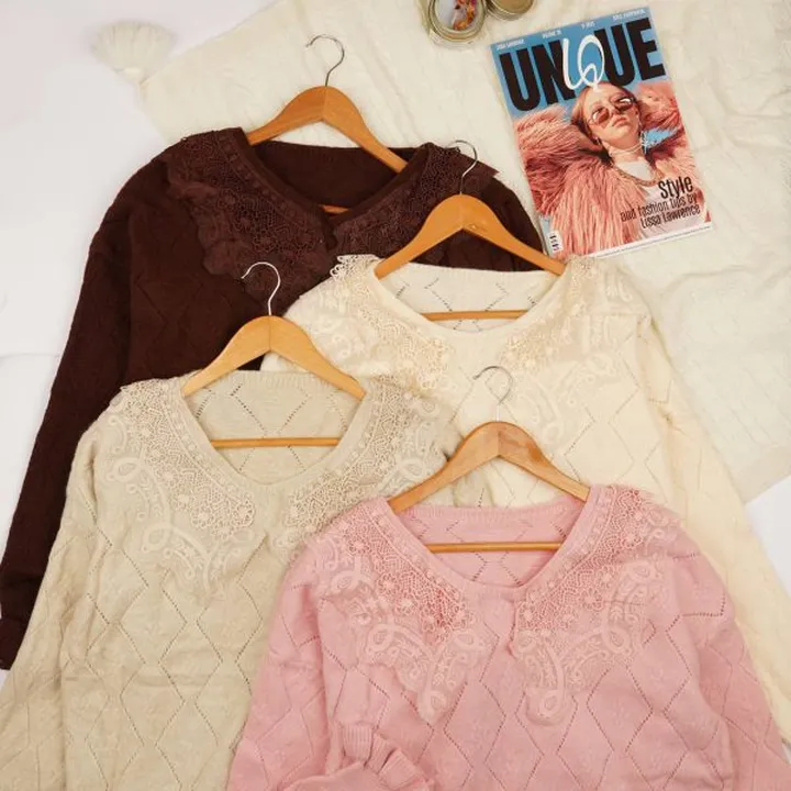 بلوز بافت یقه گیپور کد ۱۱۳