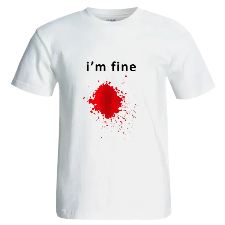 تیشرت i am fine مدل AS2