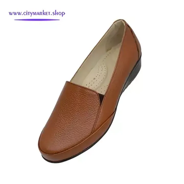 کفش زنانه طبی مدل آتوسا رنگ عسلی