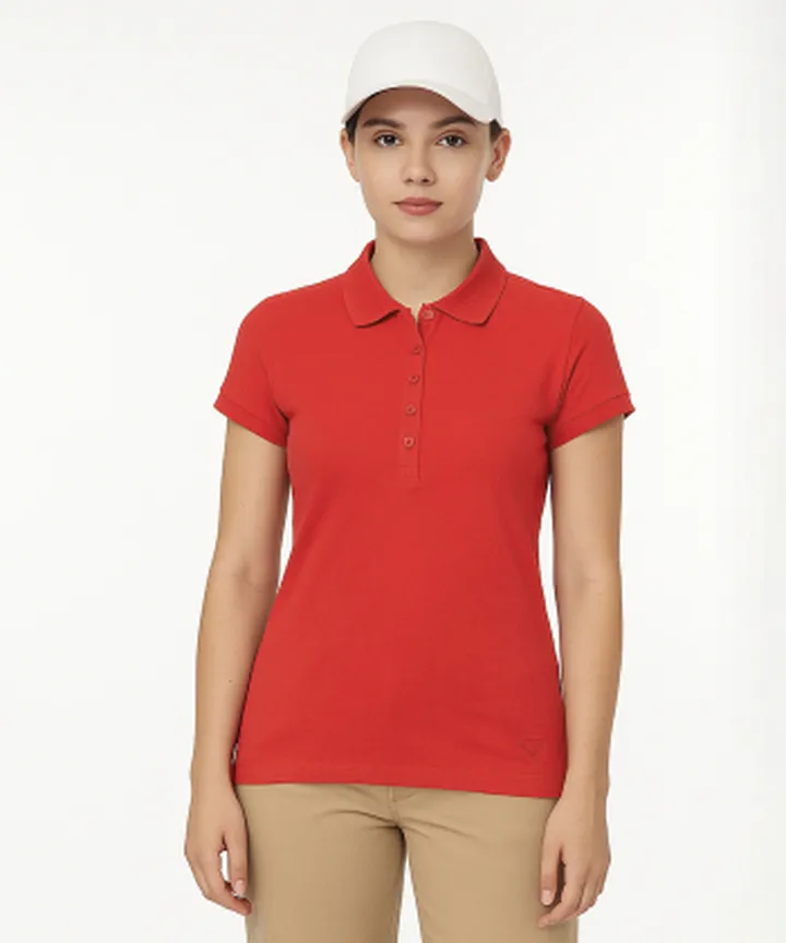پولوشرت آستین کوتاه زنانه ساتین مدل W10AB