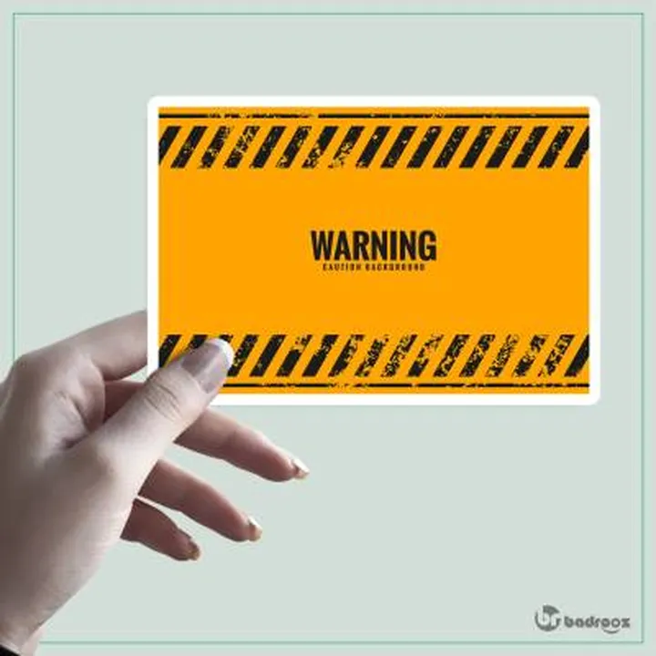 استیکر Warning!