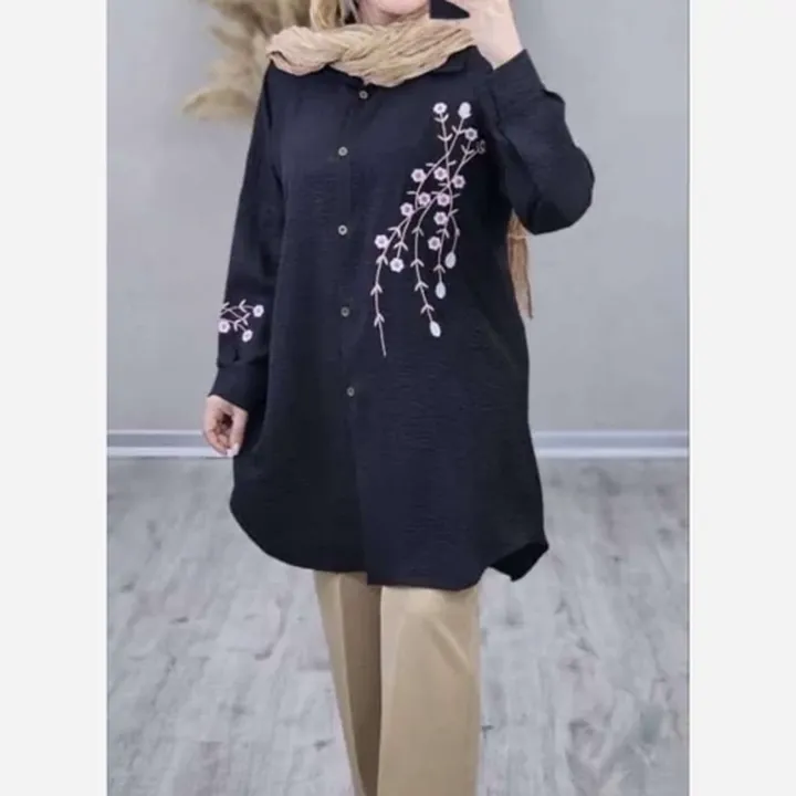  شومیز مانتویی آرتینا جنس  شانتون 