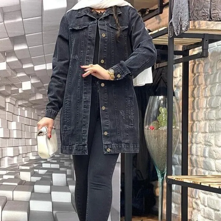 کت جین زنانه سایز بزرگ شیکلند 