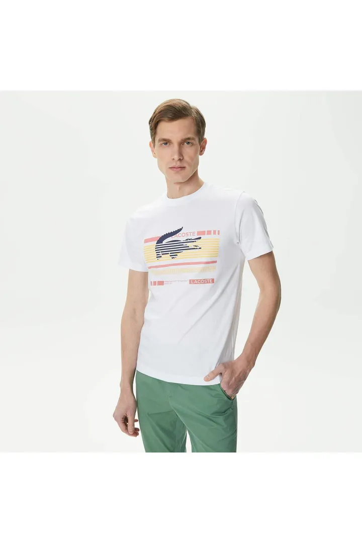 <span class="text-styled__StyledSpan-sc-d280c10c-1 dvOaRP">Lacoste< span>تیشرت سفید با یقه اسلیم فیت مردانه