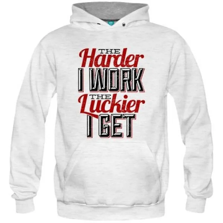 سویشرت هودی ملانژ Harder Luckier