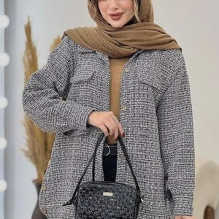 مانتو بغل دکمه راشل