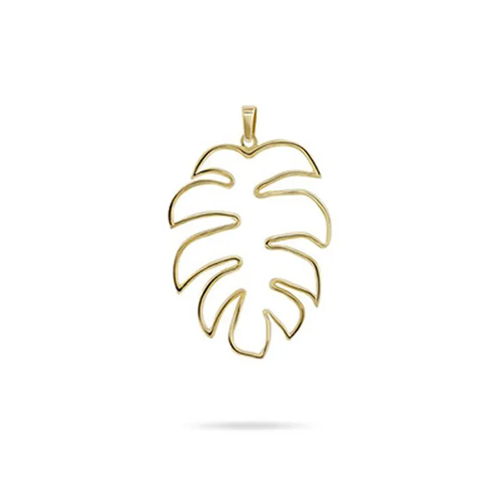 آویز طلا زنانه برگ مفتولی