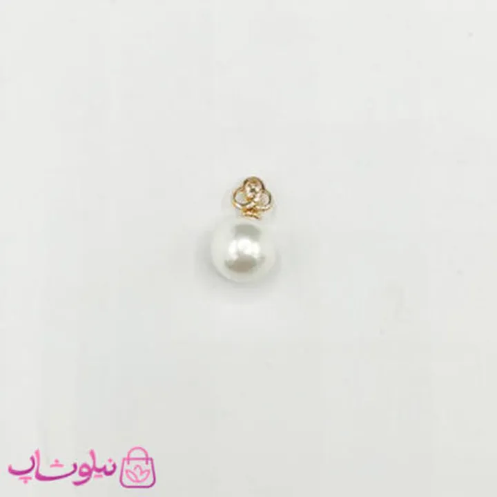 آویز گردنبند زنانه ژوپینگ طرح تک مروارید و گل کد 1391