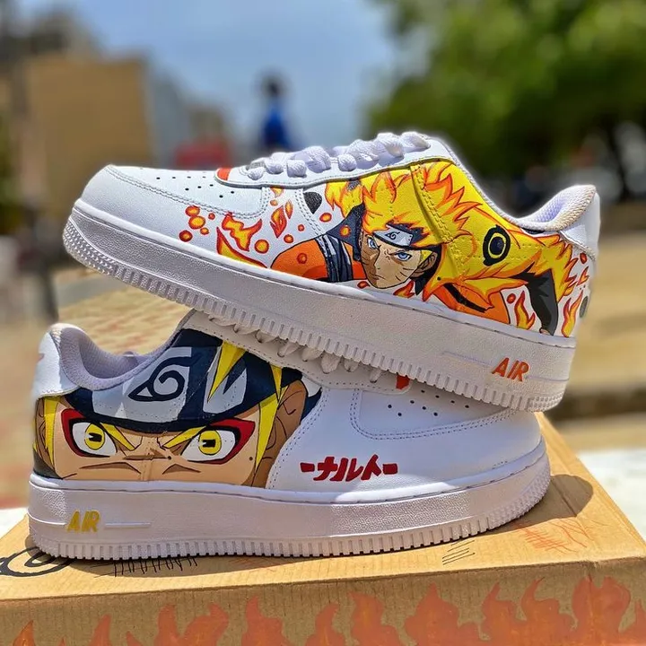 کفش اسپرت   NARUTO کاستوم کتونی انیمه ناروتو ایرفورس نایک nike air force