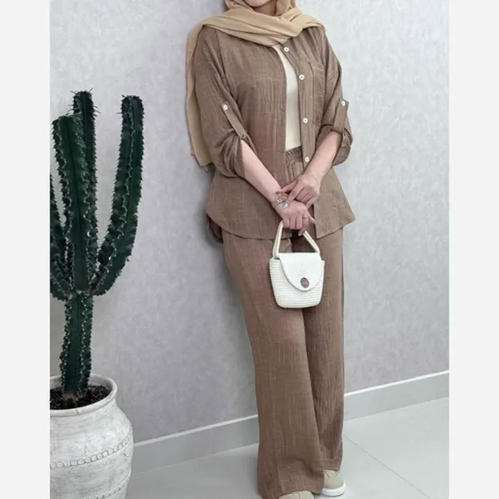 شومیز شلوار آبشاری شانتون زنانه