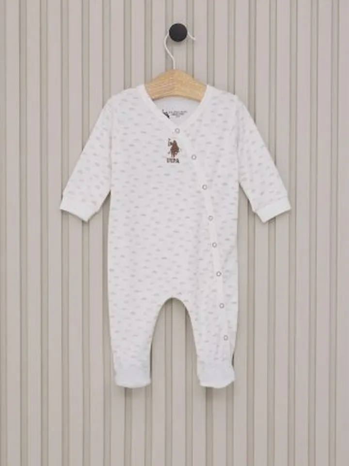 ست لباس نوزاد پسر کرم یو اس پولو