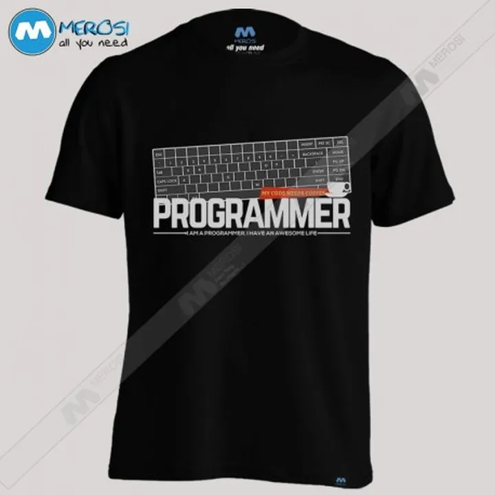 تیشرت طرح Programmer My Code needs coffee