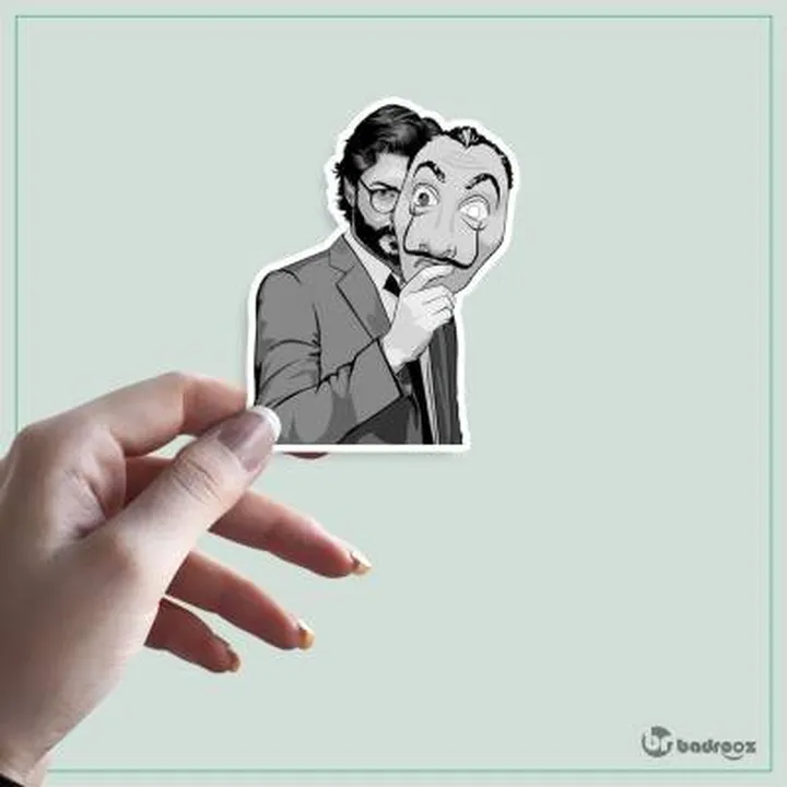 استیکر و برچسب سرقت پول - پروفسور professor