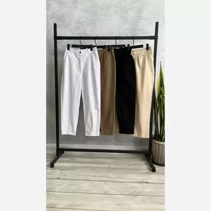 شلوار مام کتان کمر هویجی پشت کمرکش بنگال کش