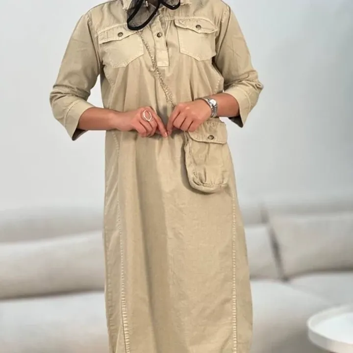 پیراهن و کیف کتان کاغذی تابستانه پیراهن زنانه مانتو پیراهنی بلند