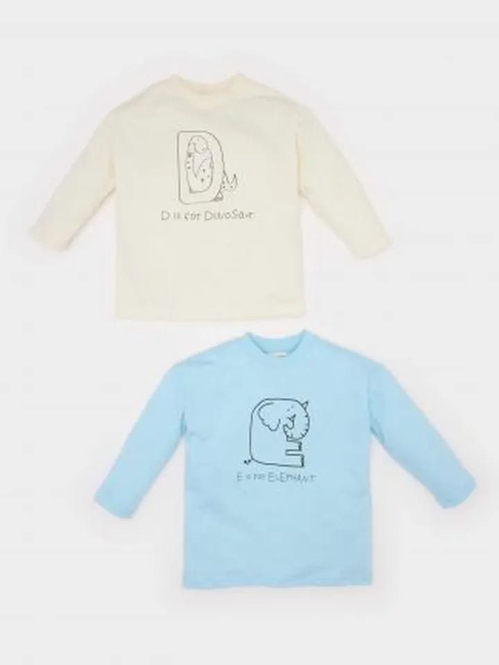 تی شرت نوزاد پسر بژ دفکتو