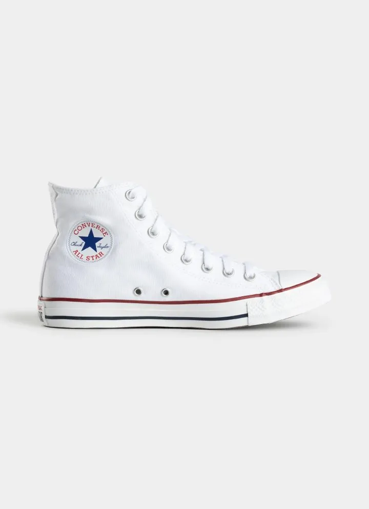 کفش اسپرت مدل کتونی  ال استار اصل ساق دار سفید مدل کلاسیک converse all star classic