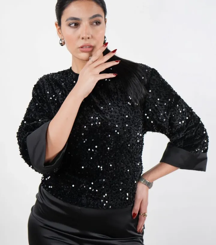 شومیز زمرد مشکی