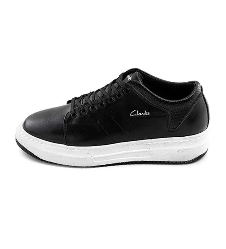 کفش روزمره مردانه Clarks چرم مصنوعی مشکی