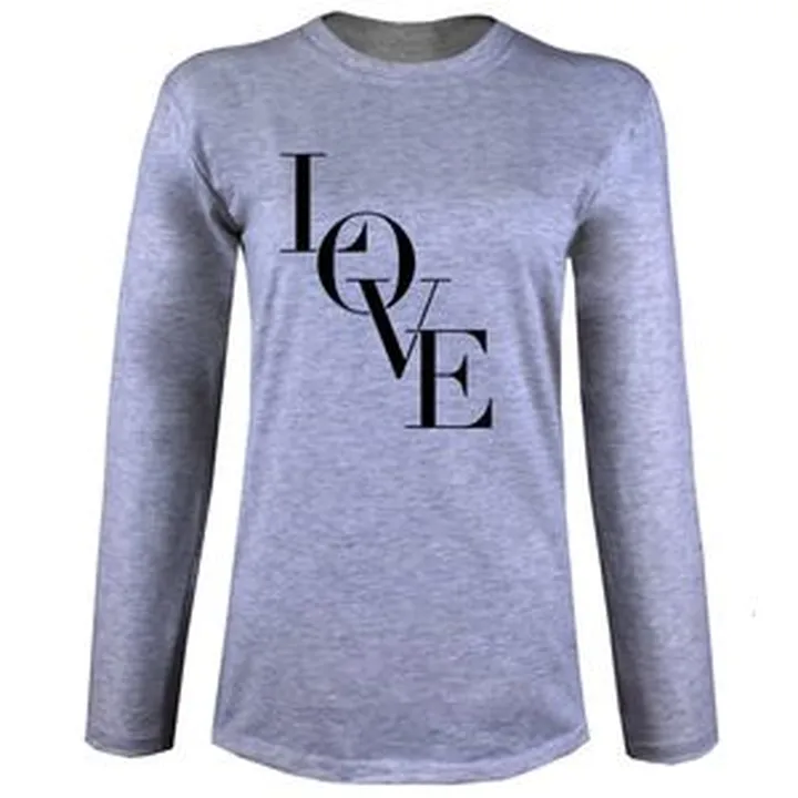 تی شرت آستین بلند زنانه مدل W42 LOVE