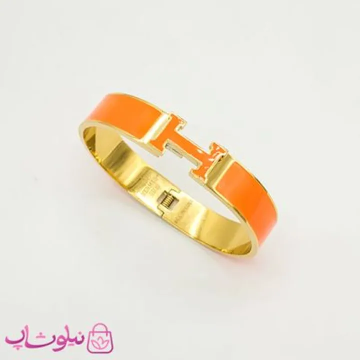 دستبند زنانه هرمس رنگ نارنجی کد 390