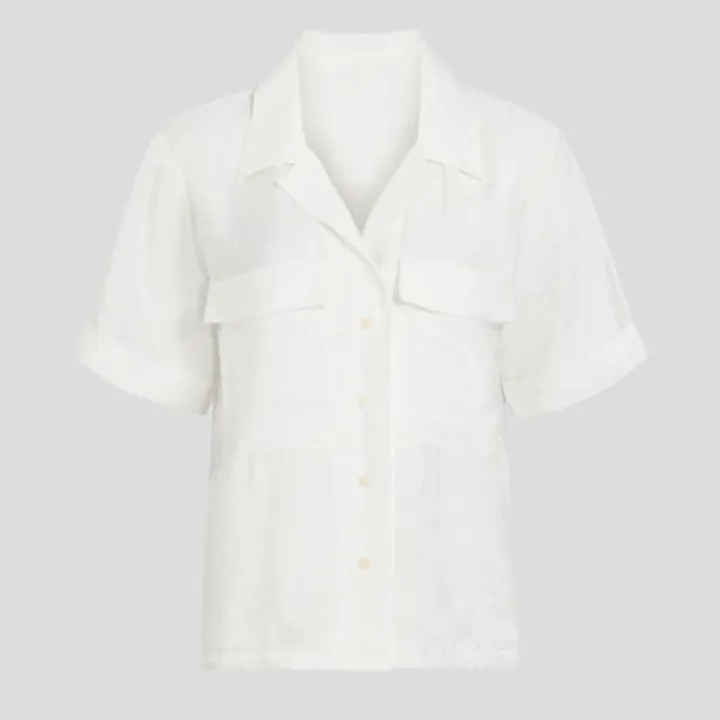 شومیز آستین کوتاه دو جیب