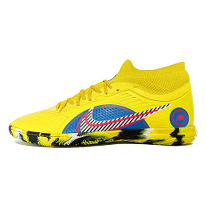 کفش فوتسال سایز کوچک نایک مرکوریال ساق دار طرح اصلی Nike Mercurial Suoerfly Yellow Blue