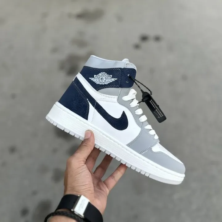 Jordan 1 Midnight Navy-Wolf کد(1227)