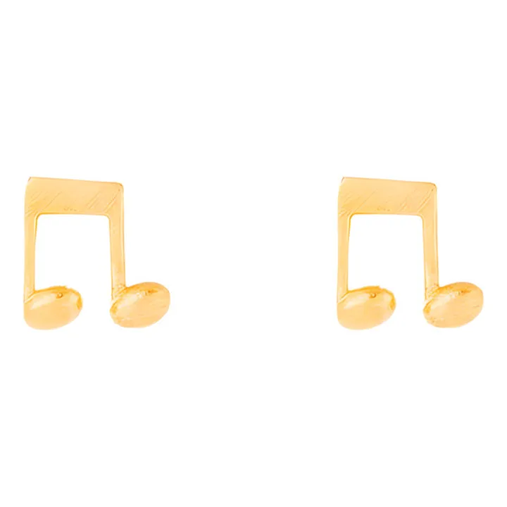 گوشواره میخی طلا 18 عیار زنانه کیا گالری مدل نت مو...