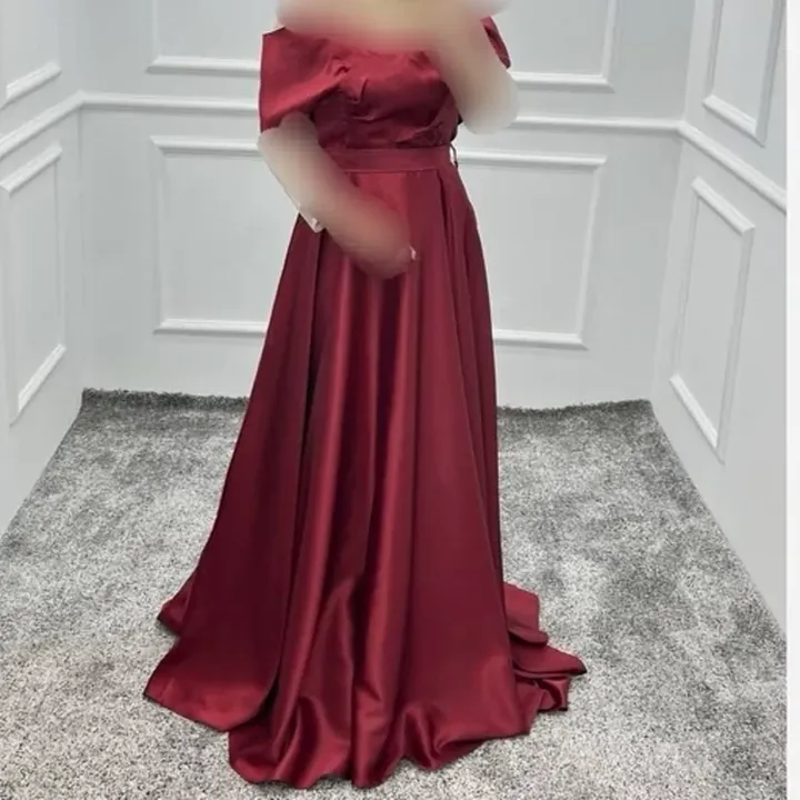 لباس مجلسی و ماکسی بلند ساتن خارجی 