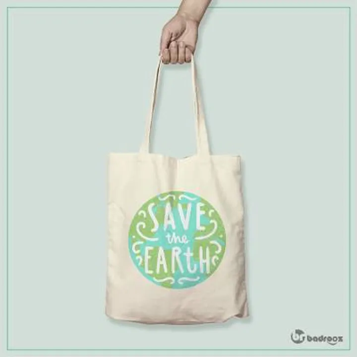 کیف خرید کتان save the earth 20