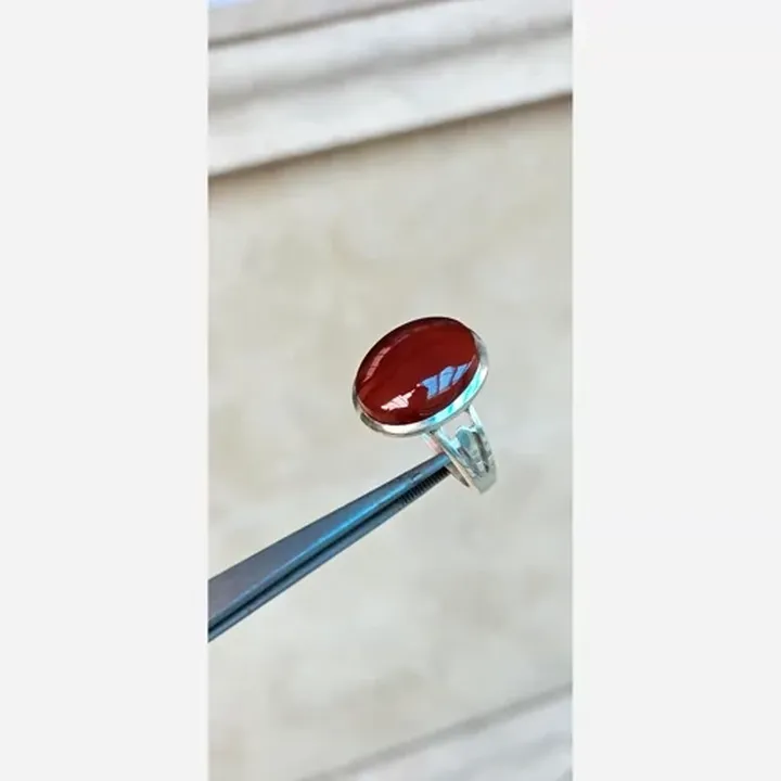 انگشتر عقیق سرخ یمن رکاب 
