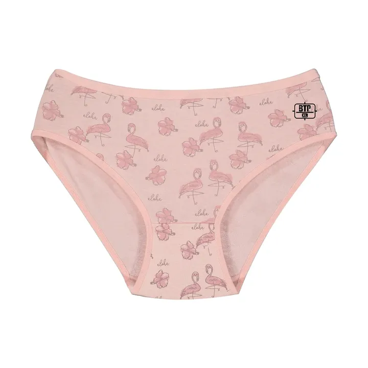 شورت زنانه برهان تن پوش مدل اسلیپ چاپی ZS22-03 Pink Flamingos