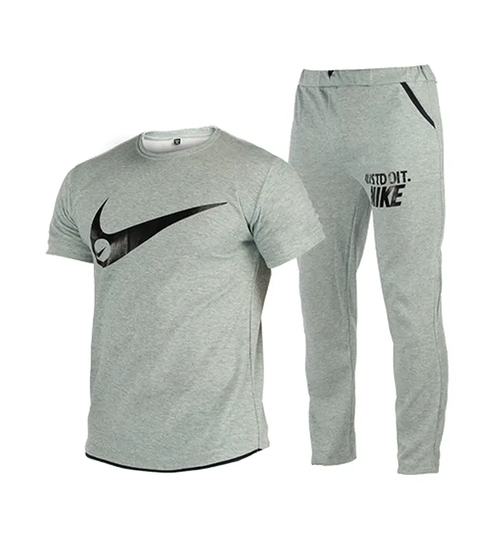 ست تیشرت و شلوار مردانه Nike ساده یقه گرد