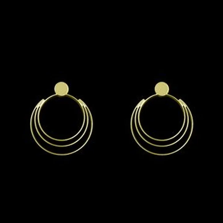 گوشواره طلا 18 عیار زنانه مدوپد مدل دایره کد GA1-12987