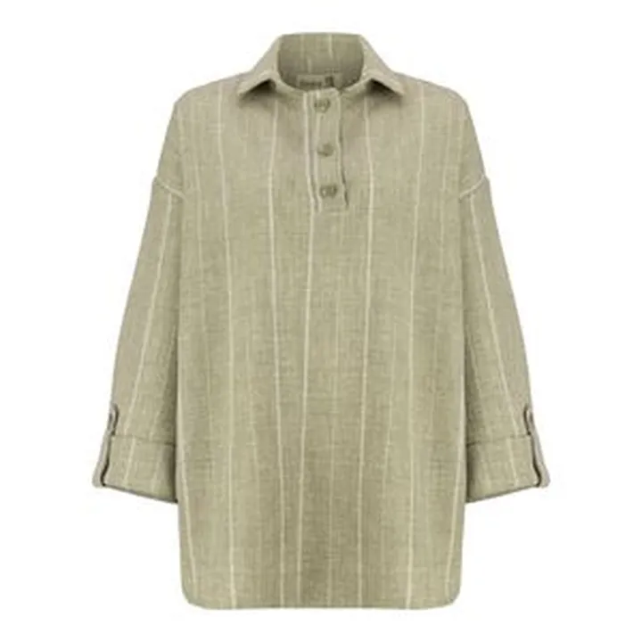 مانتو زنانه السانا مدل آلنام کد 224519 رنگ سبز سدری