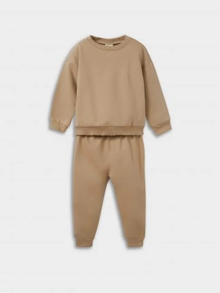 ست لباس نوزادی پسرانه بژ دفکتو