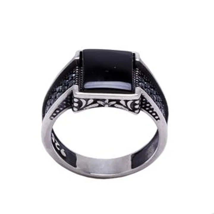 انگشتر نقره مردانه مدل 490