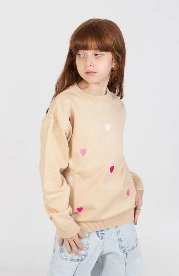 بلوز بافت با گلدوزی قلب