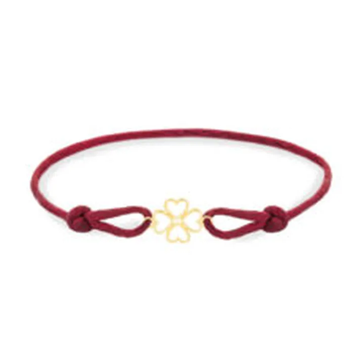 دستبند طلا زنانه طرح چهار قلب