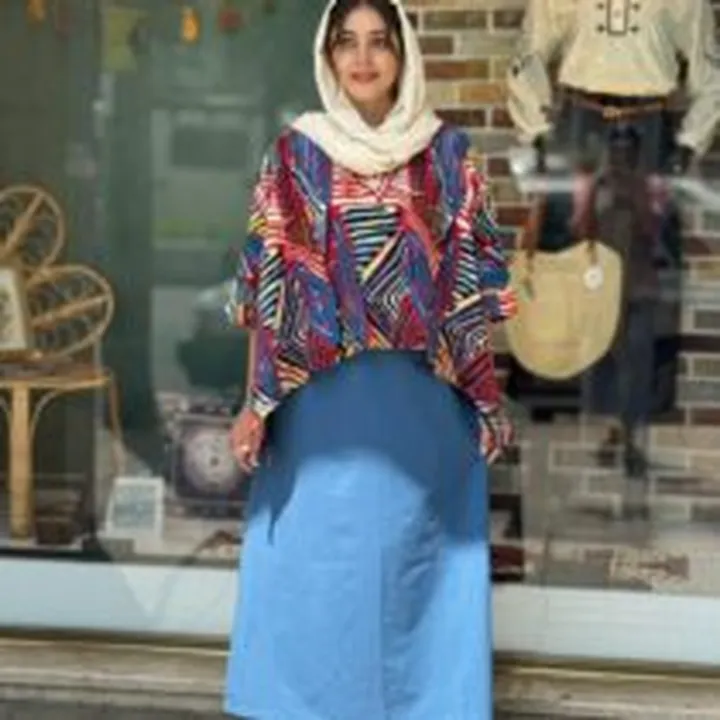 کراپ سایه لوزی رنگی رنگی