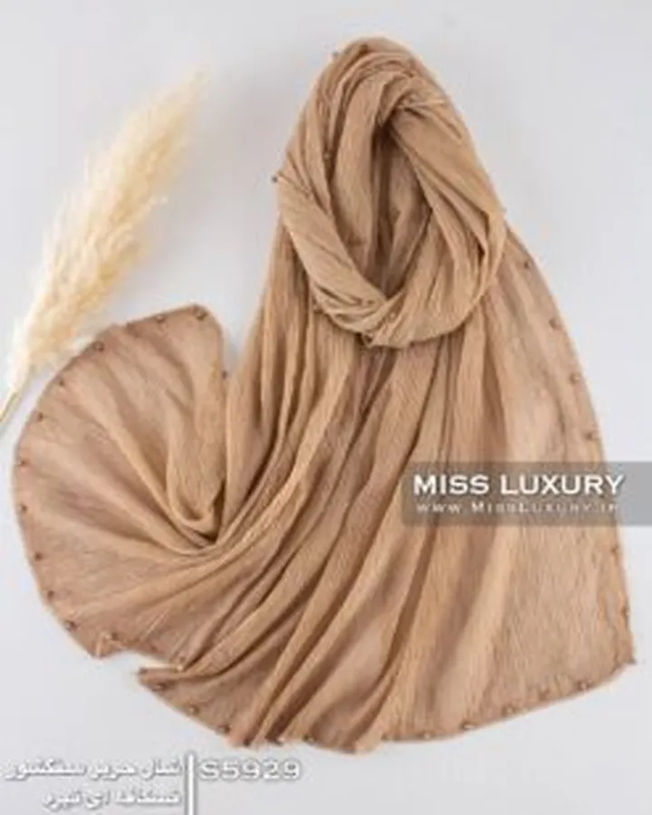 شال حریر ستگشور نسکافه ای تیره S5929