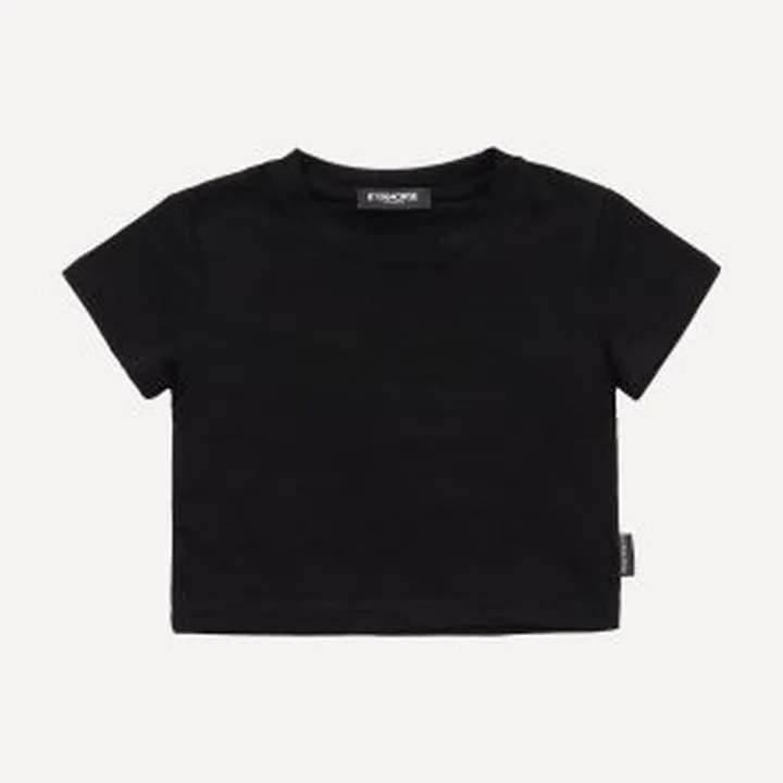 تیشرت کراپ مشکی مدل نونا | کیامورس