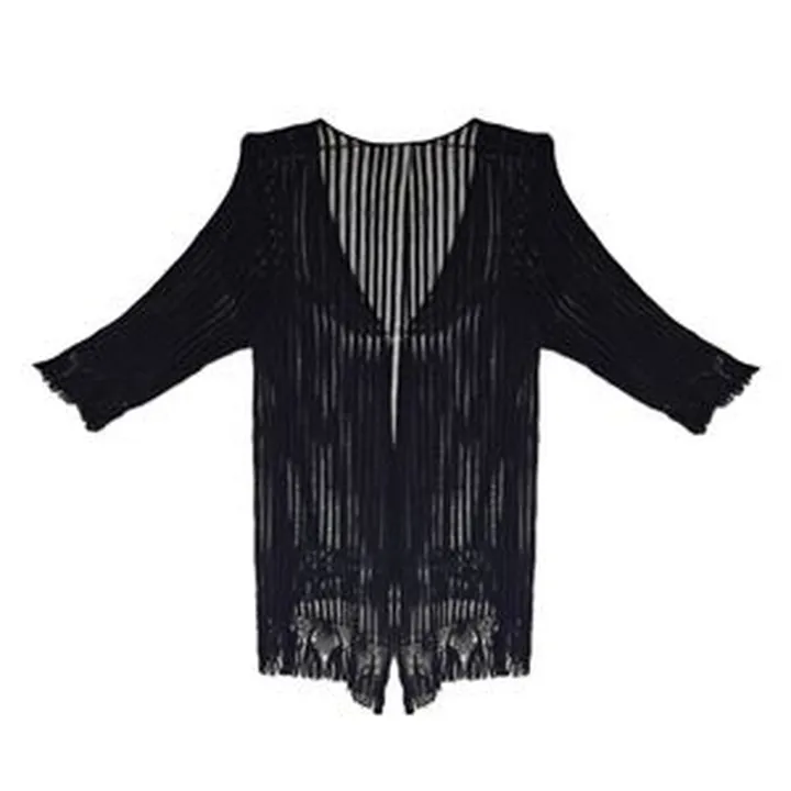 رویه زنانه مدل گیپور رنگ سرمه‌ای