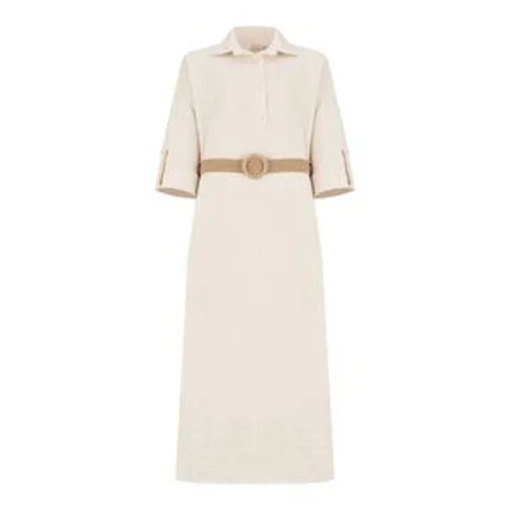 مانتو زنانه السانا مدل کادوسا کد 218109 رنگ شیری