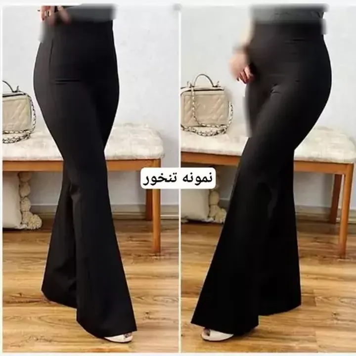 شلوار زنانه کمرکِش اعلا مدل دمپا سایزبزرگ سایزبندی 46 تا 54 شلوار بیرون پوش درجه یک پارچه گلکسی درجه یک