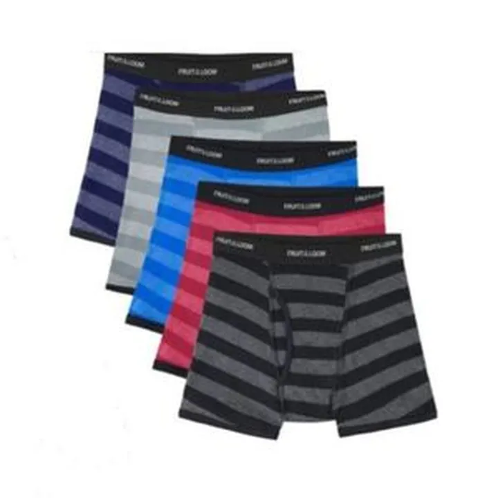 شورت مردانه فروت آو د لوم مدل پادار SH-BOXER BRIEFS مجموعه 5 عددی