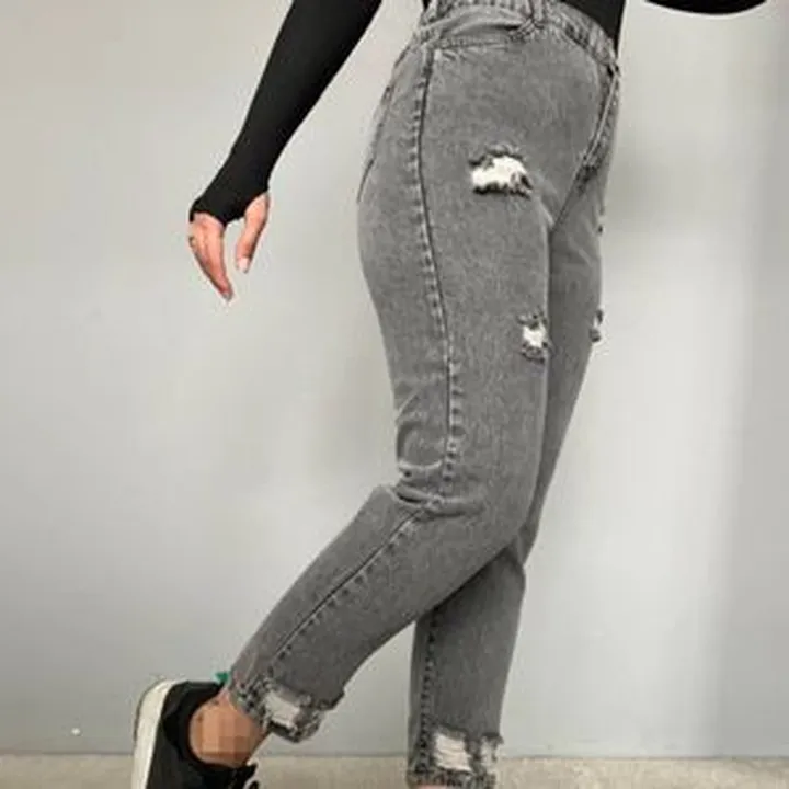 شلوار جین کامل طوسی