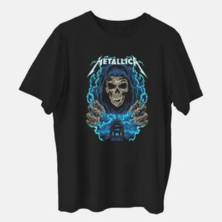 تی شرت آستین کوتاه مردانه مدل metallica